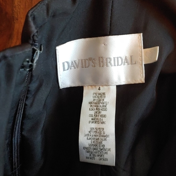 David's Bridal Black Cocktail Dress Size 4 - Picture 5 of 5